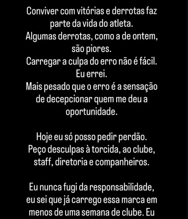 Meia do Avaí pede desculpas após pênalti perdido e clube enfrenta momento difícil