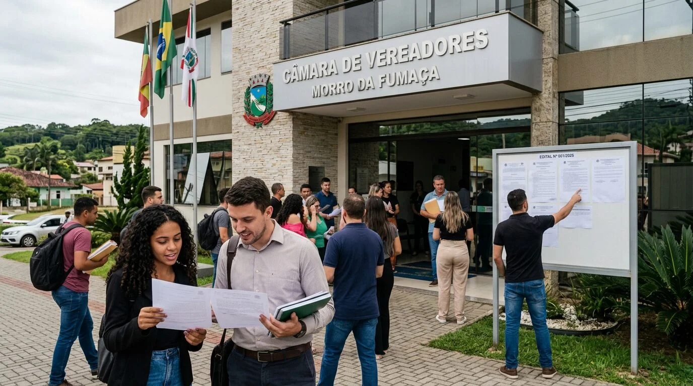 Câmara de Morro da Fumaça lança concurso público após 21 anos com provas em maio de 2026