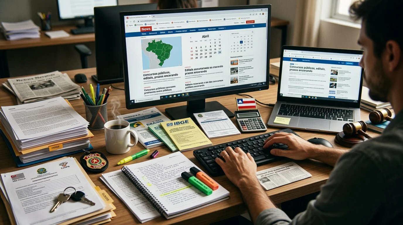 Concursos da PM MA e Sefaz BA aceleram em abril com novas comissões e editais previstos