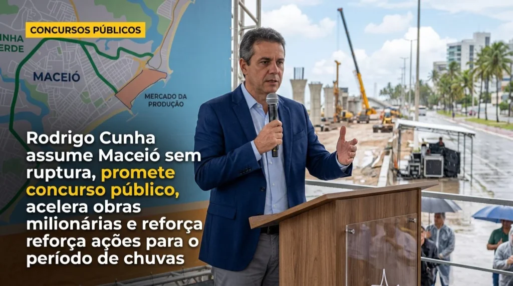 Rodrigo Cunha confirma concurso público em Maceió e prioriza educação e infraestrutura