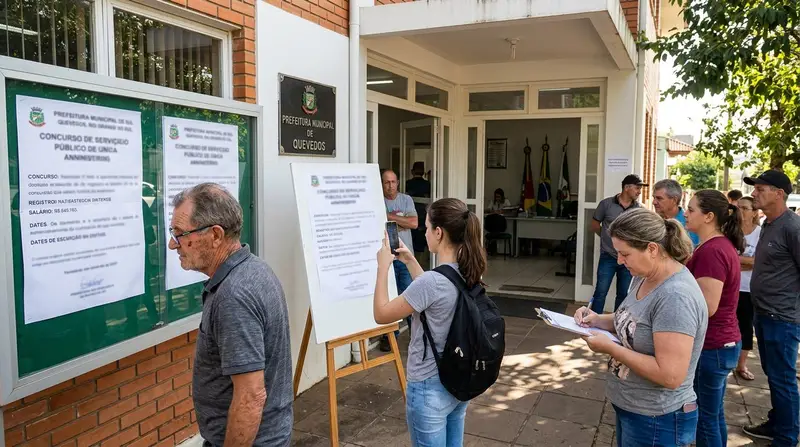 Concurso Prefeitura de Quevedos RS oferece 19 vagas imediatas com salários de até R$ 8,9 mil