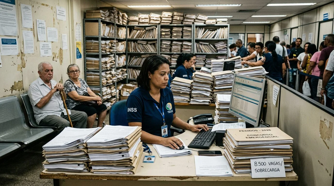INSS solicita 8,5 mil vagas para concurso 2026 e movimenta expectativa dos concurseiros