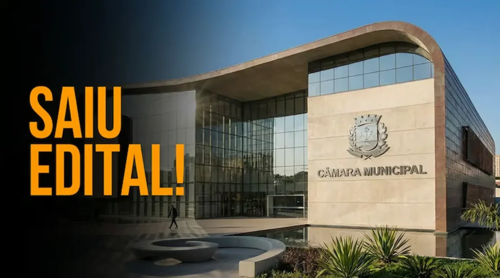 Concurso da Câmara Municipal abre inscrições com salários de até R$ 8,3 mil e auxílio-alimentação