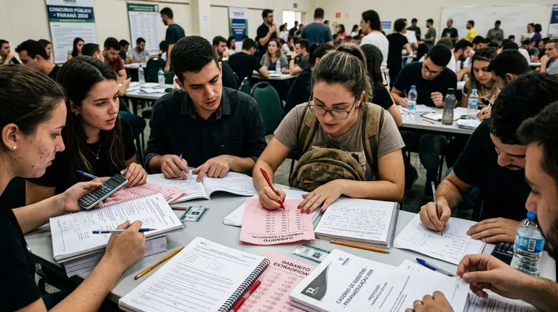 Gabarito extraoficial do concurso Paranaeducação 2026 já disponível e candidatos buscam calcular suas notas