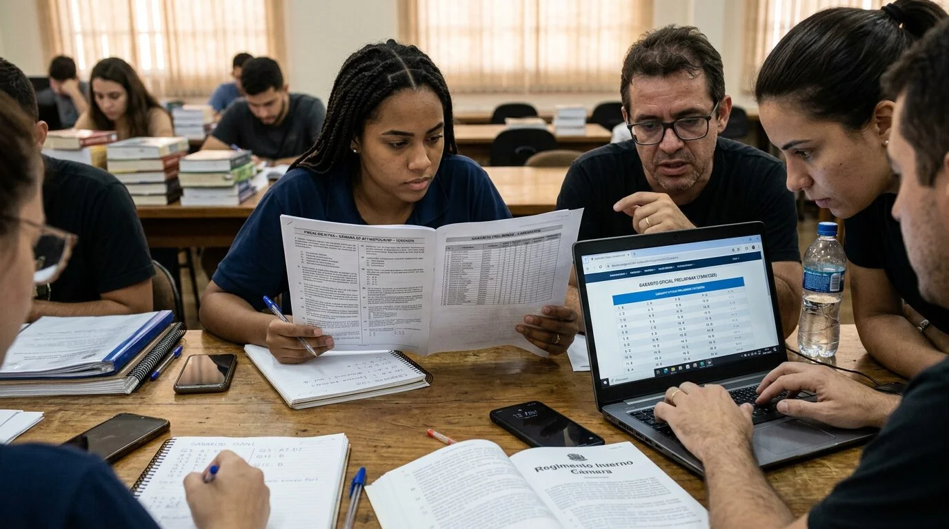 Gabarito preliminar do concurso da Câmara de Altinópolis movimenta candidatos e abre etapa de recursos