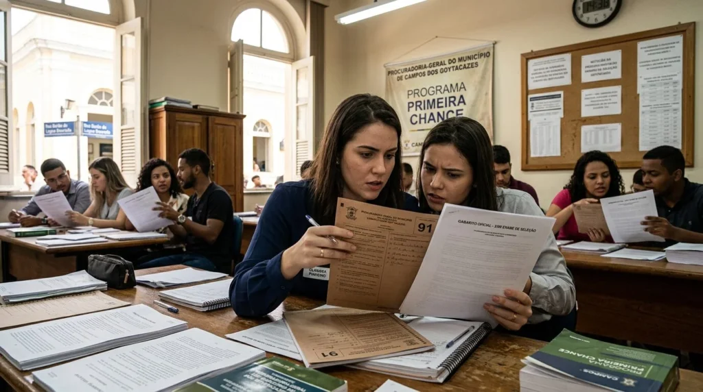 Procuradoria de Campos divulga gabarito do estágio no Programa Primeira Chance para 91 candidatos