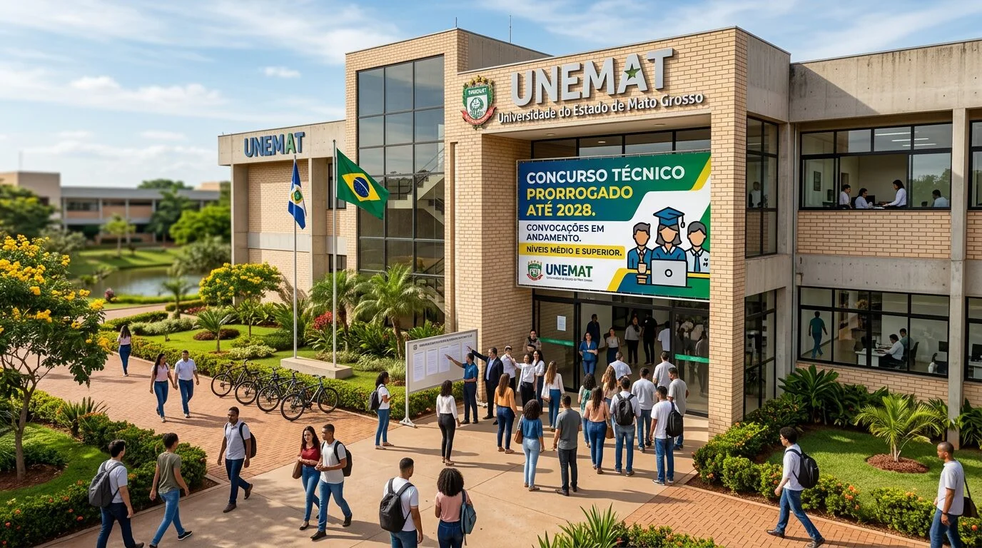 Unemat amplia validade do concurso técnico até 2028 e reforça chances de convocação no Mato Grosso