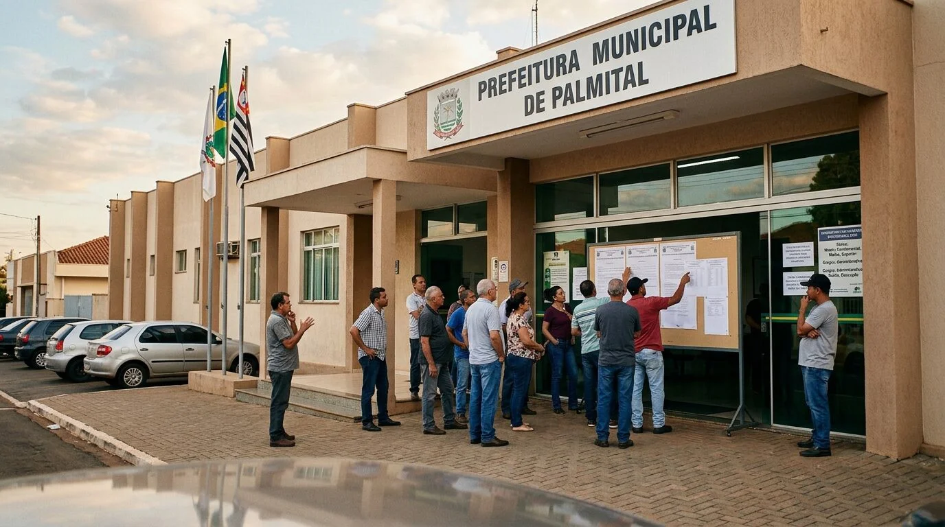 Concurso de Palmital-SP tem retificação no edital com inclusão de novas disciplinas e salários até R$ 4,1 mil