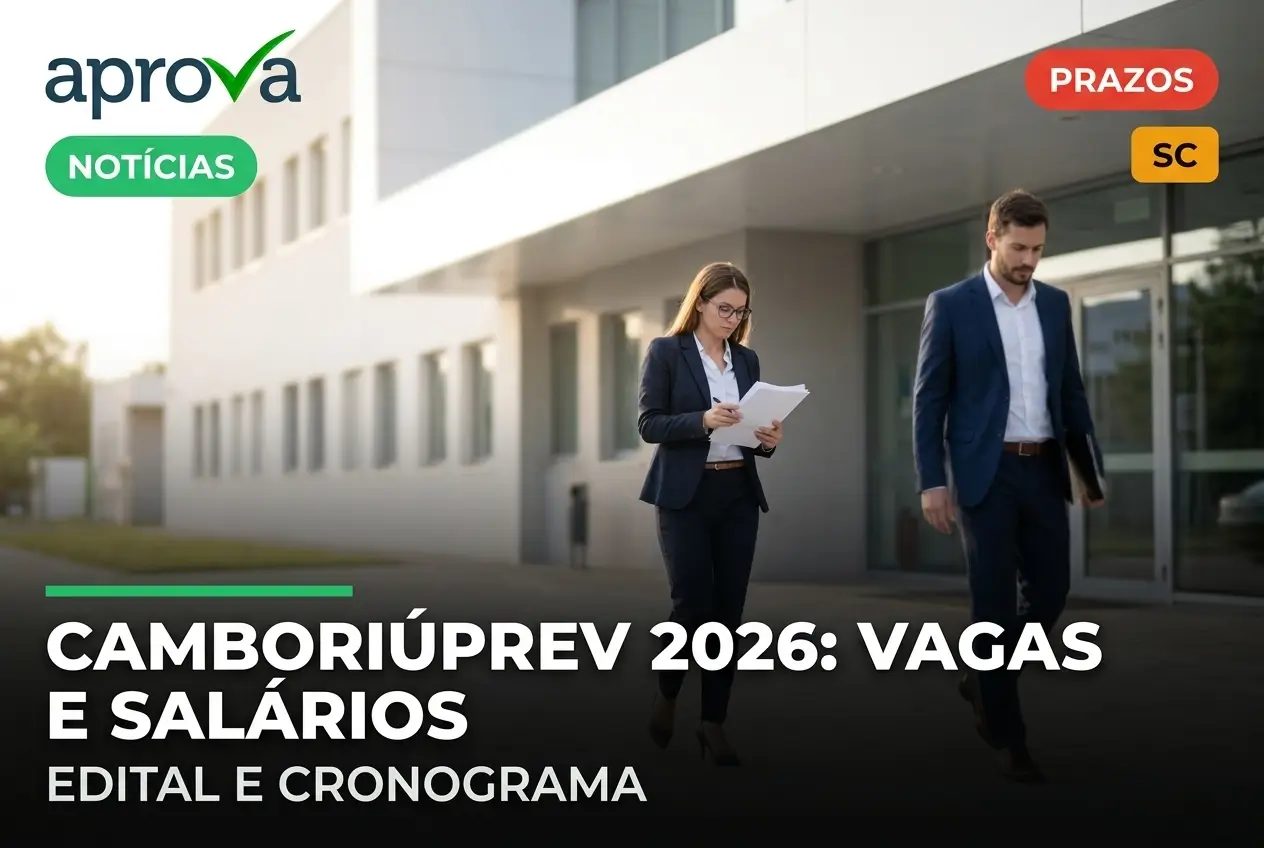 Concurso CamboriúPrev 2026 oferece salários de até R$ 6,1 mil com inscrições abertas até 11 de maio