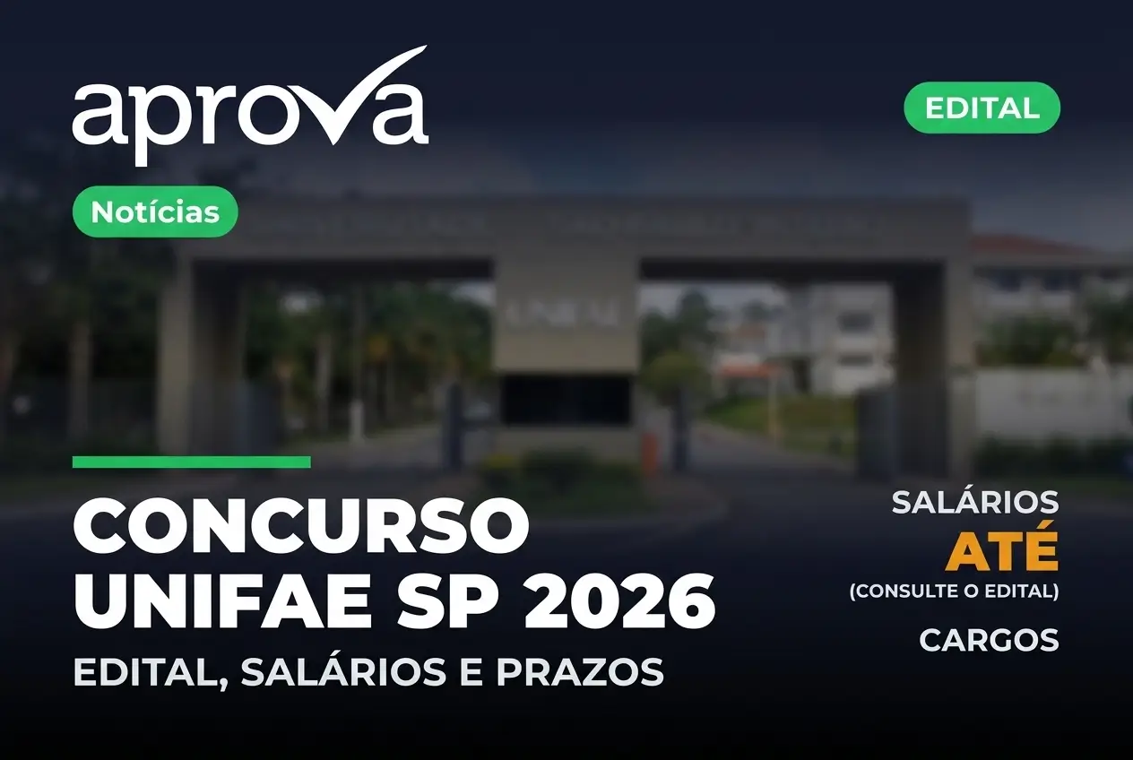 Concurso UNIFAE SP 2026: inscrições abertas para cargos com salários de até R$ 6,6 mil no interior paulista