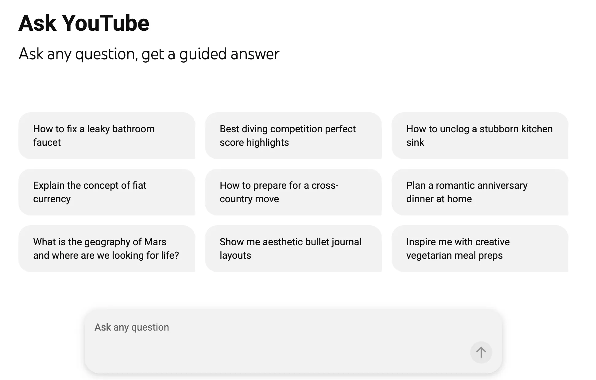 Google testa nova busca com chatbot de IA no YouTube para assinantes Premium
