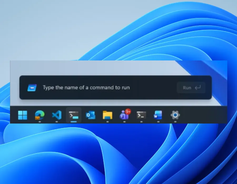 Microsoft testa redesign do menu Executar no Windows 11 com modo escuro e novas funções