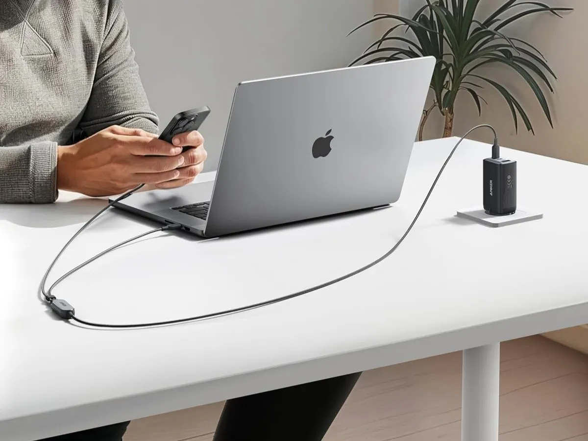 Cabo USB-C 2 em 1 da Anker com desconto é opção prática por apenas R$ 75