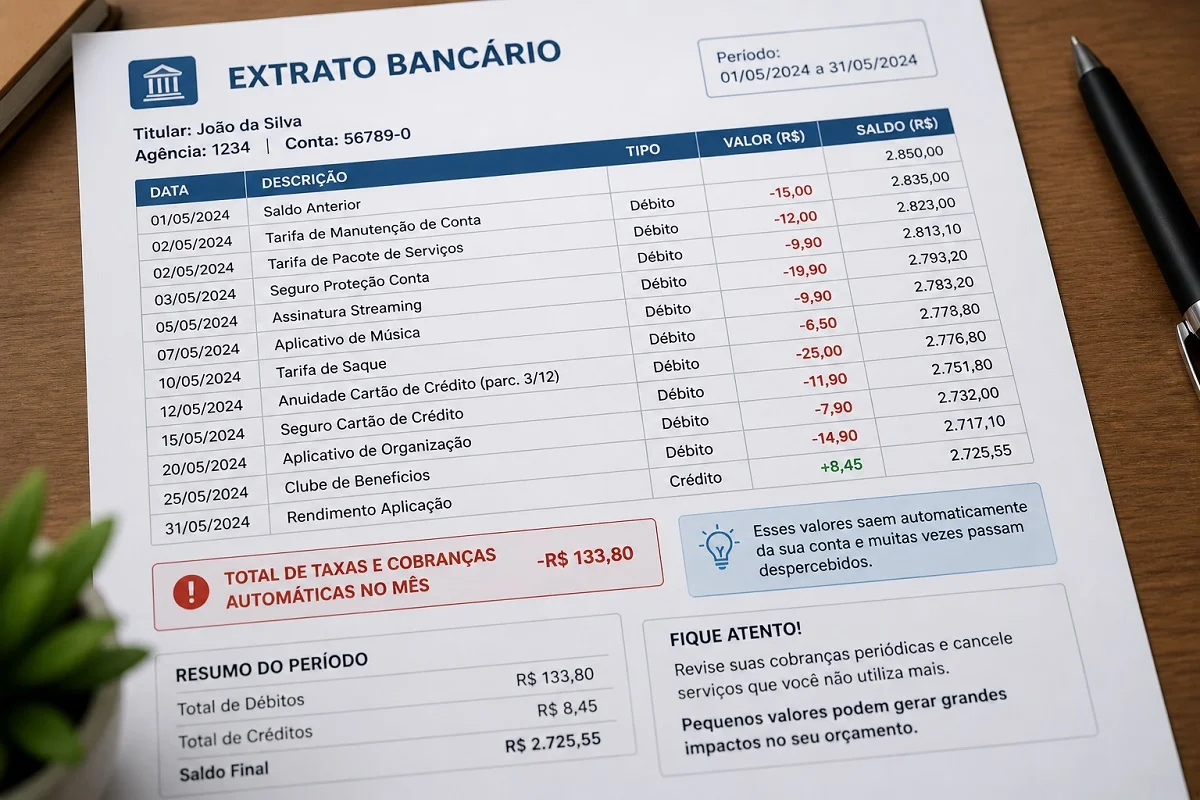 Taxas escondidas: saiba quanto dinheiro você pode estar perdendo todos os meses