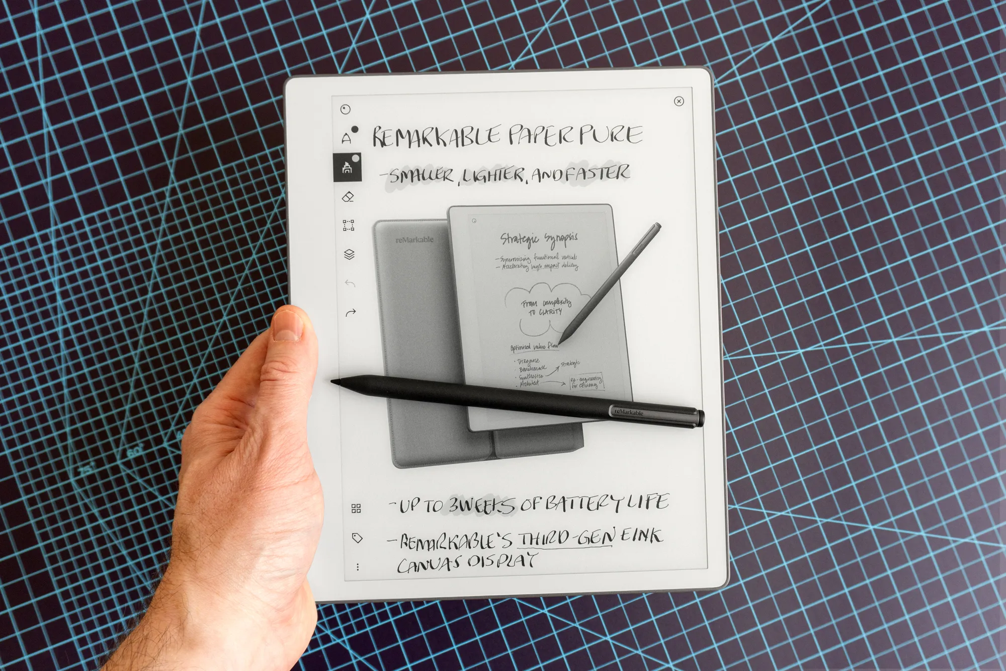 Remarkable Paper Pure é o melhor caderno digital com tela E Ink preto e branco