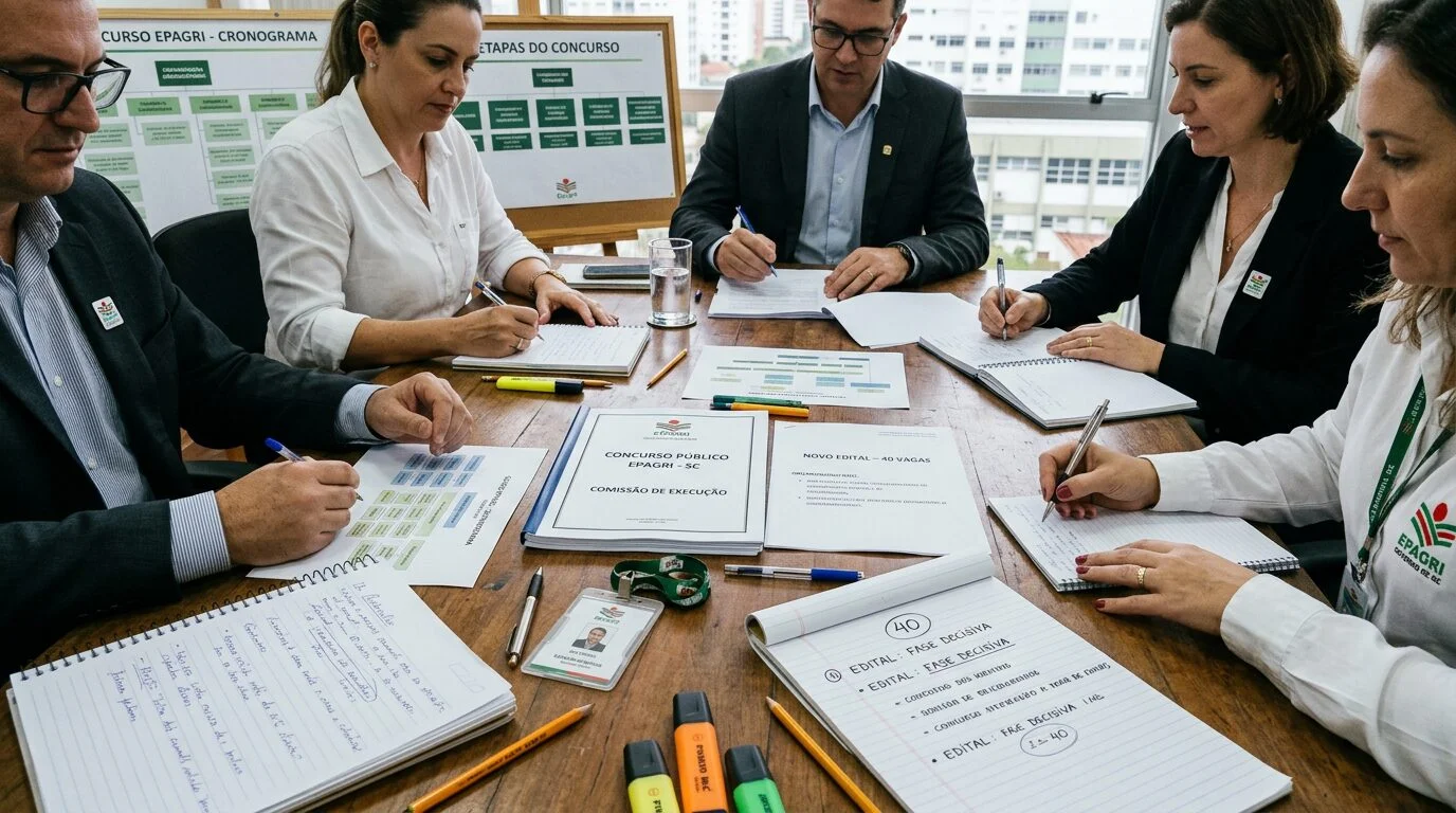 Concurso Epagri SC avança e preparação para novo edital de 40 vagas entra em fase final