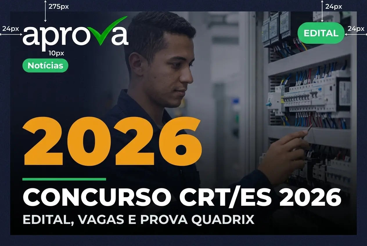 Concurso CRT/ES 2026 abre inscrições para vagas técnicas com salários acima de R$ 5 mil