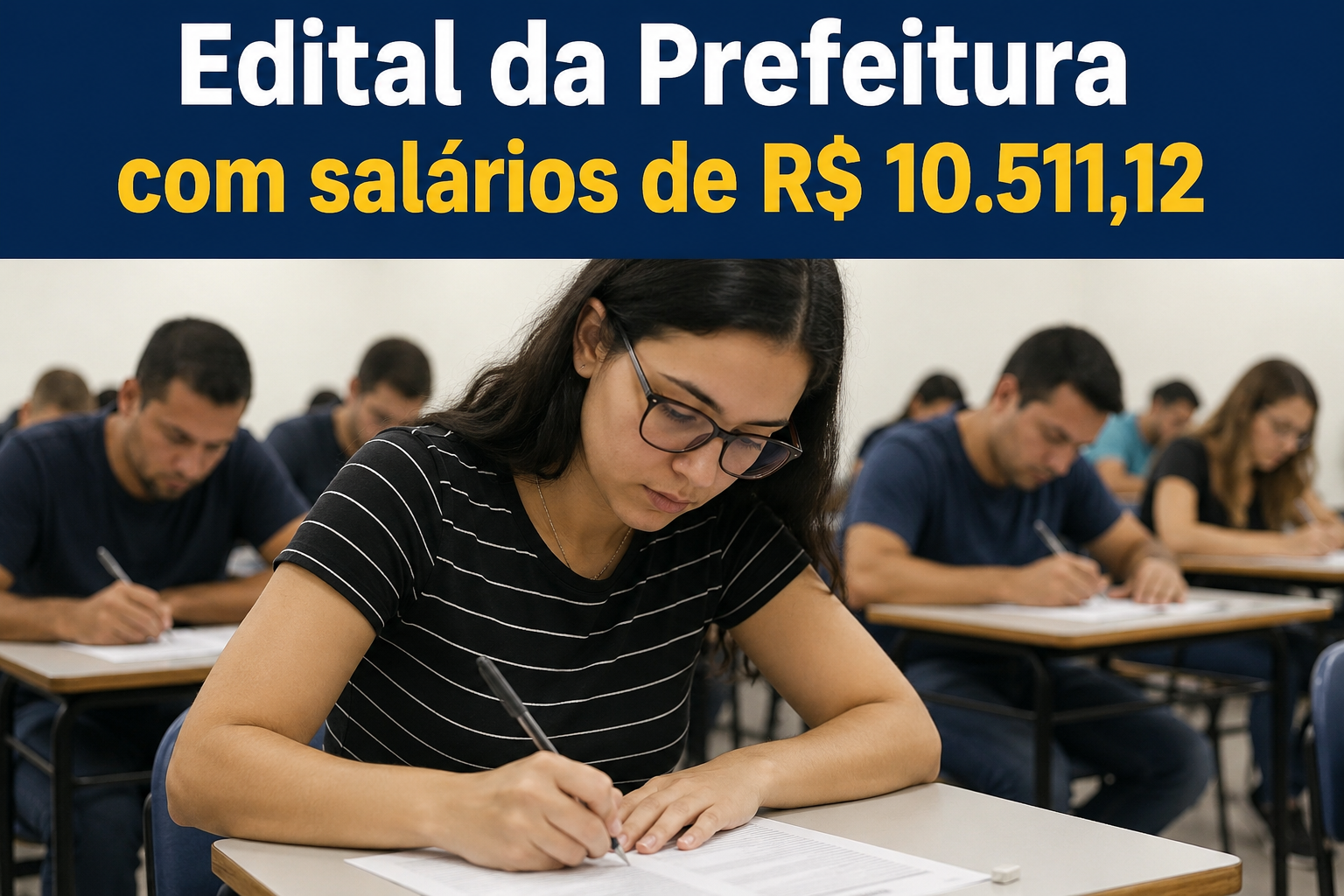 Prefeitura encerra inscrições amanhã para concurso com 82 vagas e salários de até R$ 10,5 mil