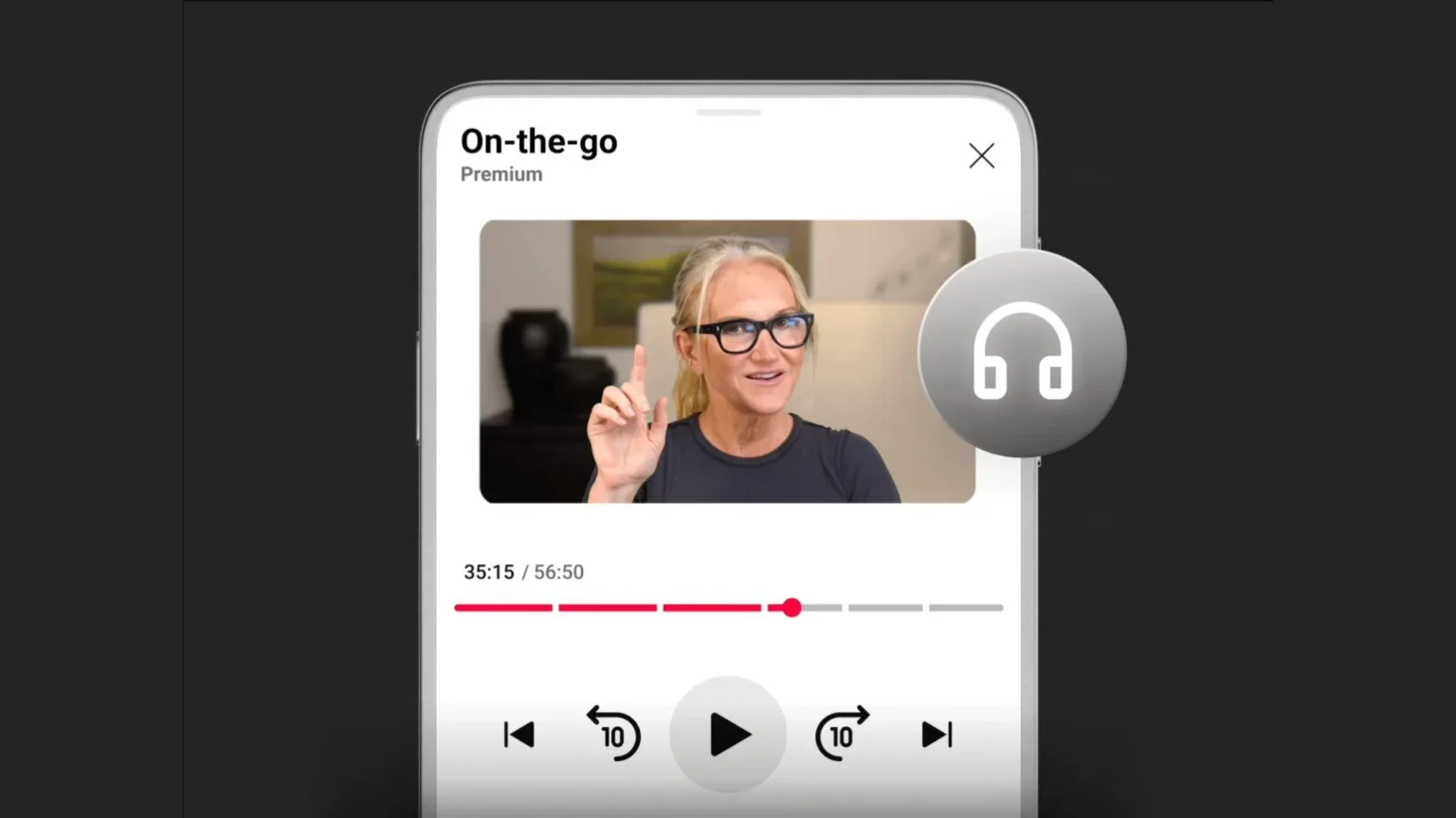 YouTube lança novo modo de áudio para Premium e avança rumo a app de podcasts
