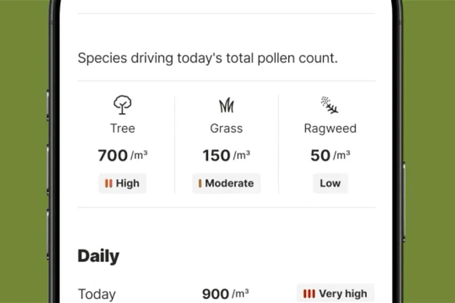 Aplicativo do The Weather Channel passa a prever dias de alergia intensa