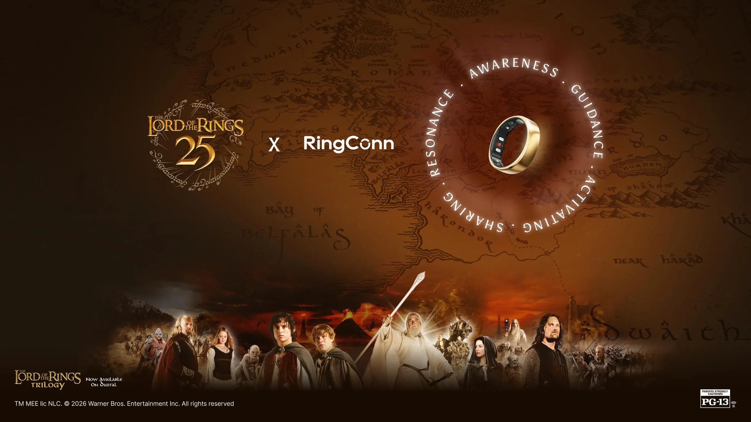 RingConn lança edição especial de aniversário com tema O Senhor dos Anéis e acessórios exclusivos