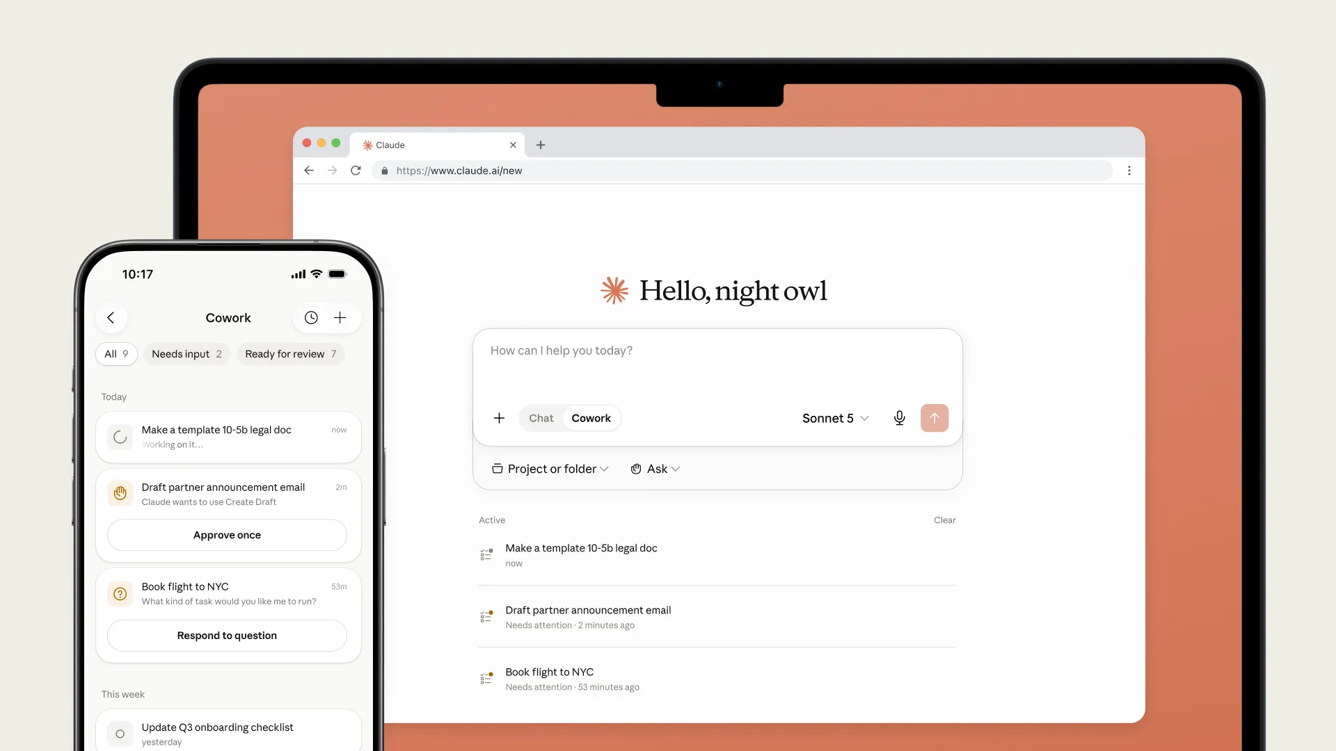 Anthropic lança Claude Cowork para dispositivos móveis e web com novidades na nuvem