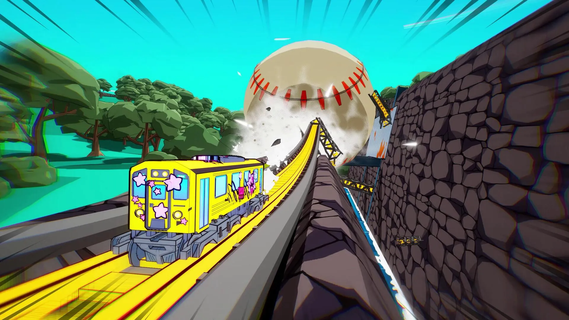 Denshattack! reinventa jogos on rails com ação acelerada e acrobacias radicais