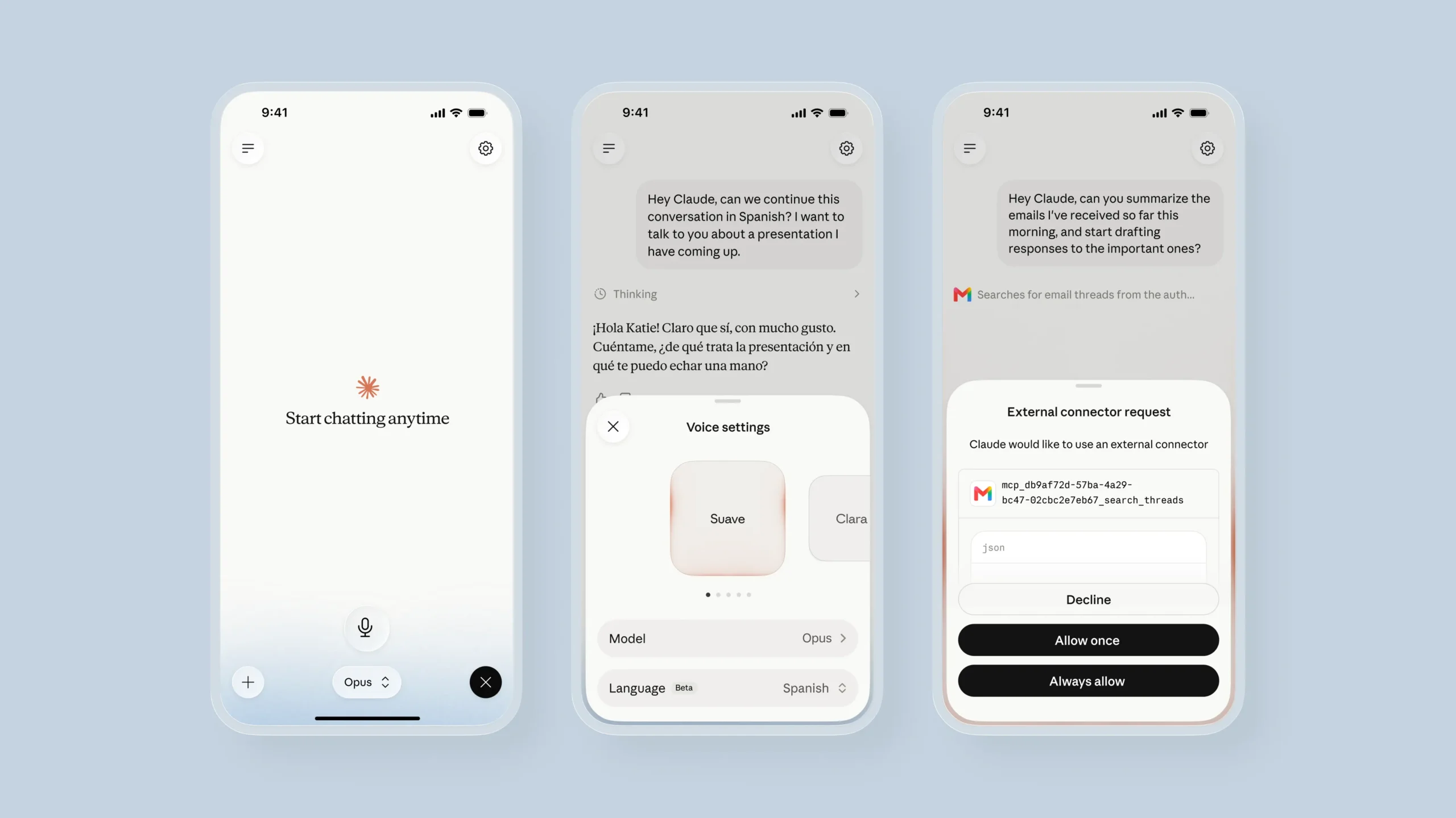 Anthropic libera modo voz para os modelos Opus e Sonnet e amplia uso em apps populares