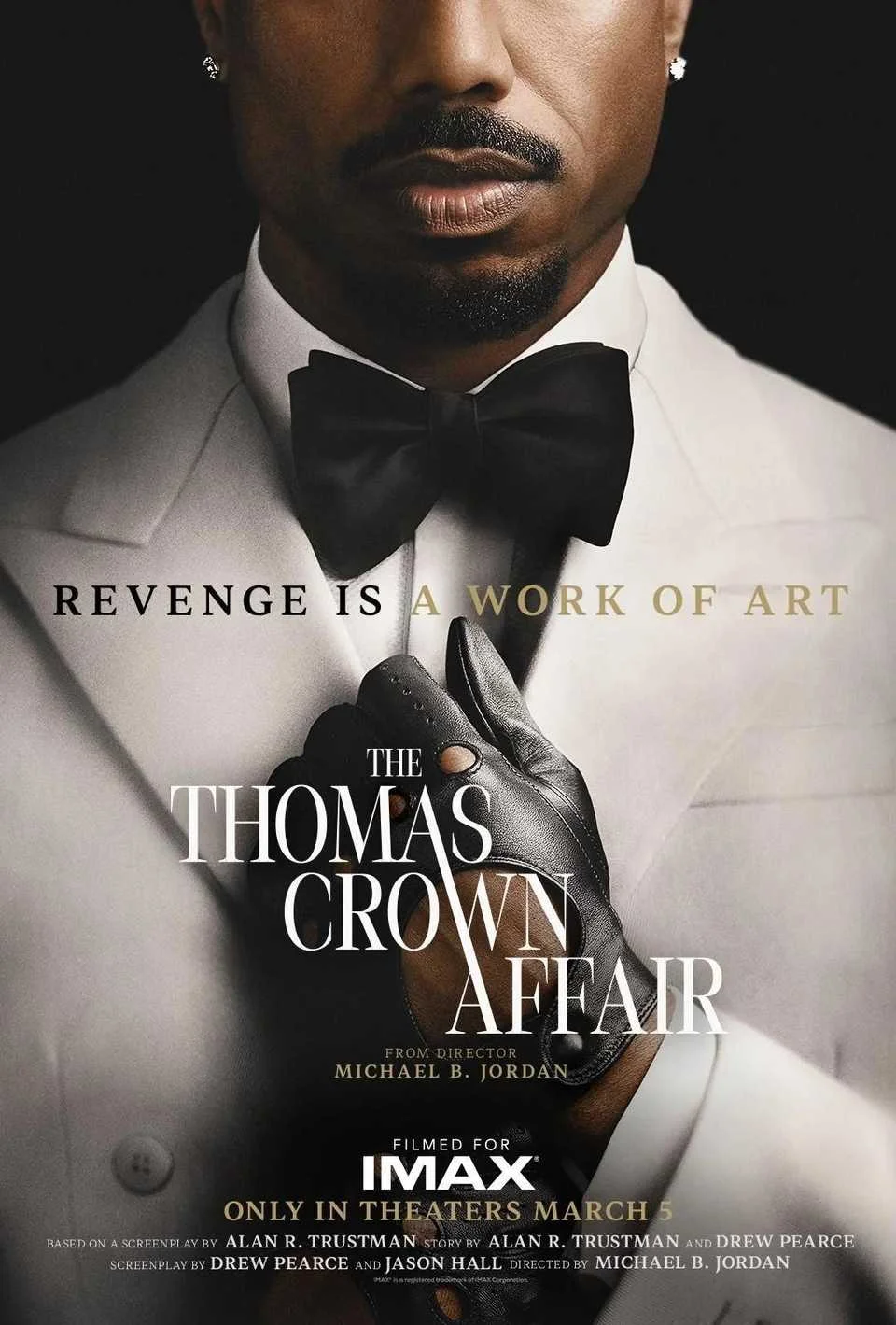 Michael B. Jordan apresenta pôster oficial do remake de “The Thomas Crown Affair” com estreia prevista para 2027