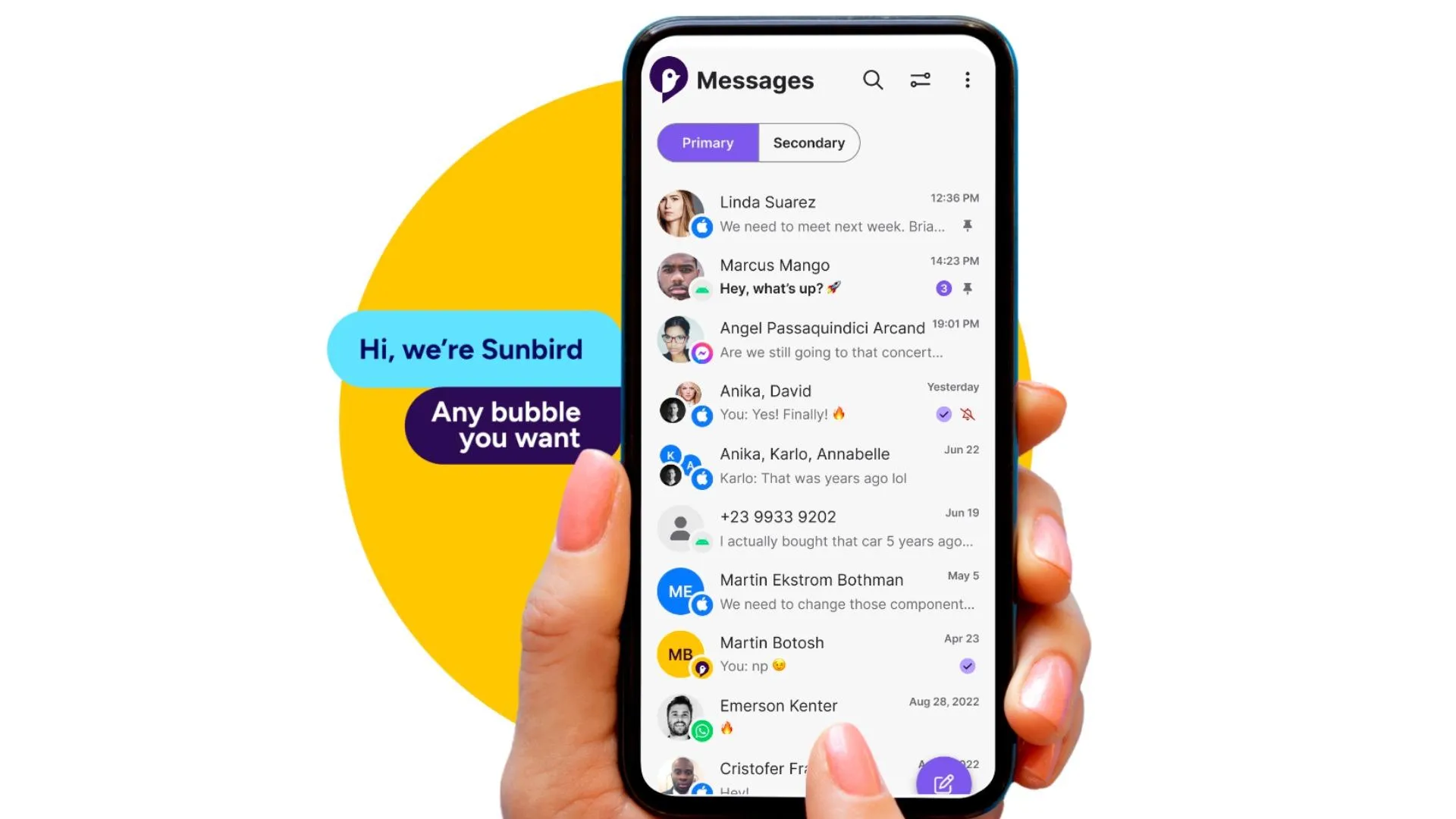 Sunbird lança novamente app iMessage para Android após três anos fora do mercado