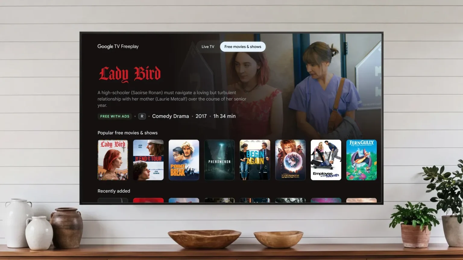 Google TV Freeplay passa a oferecer catálogo on demand gratuito com mais de 10 mil títulos