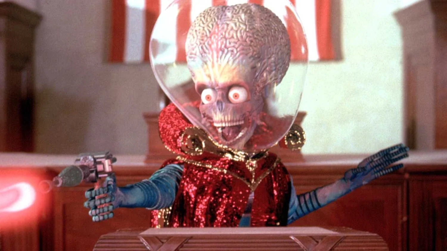 Filme “Mars Attacks!” de Tim Burton, fracasso de bilheteria, ganha status de cult com lançamento em 4K
