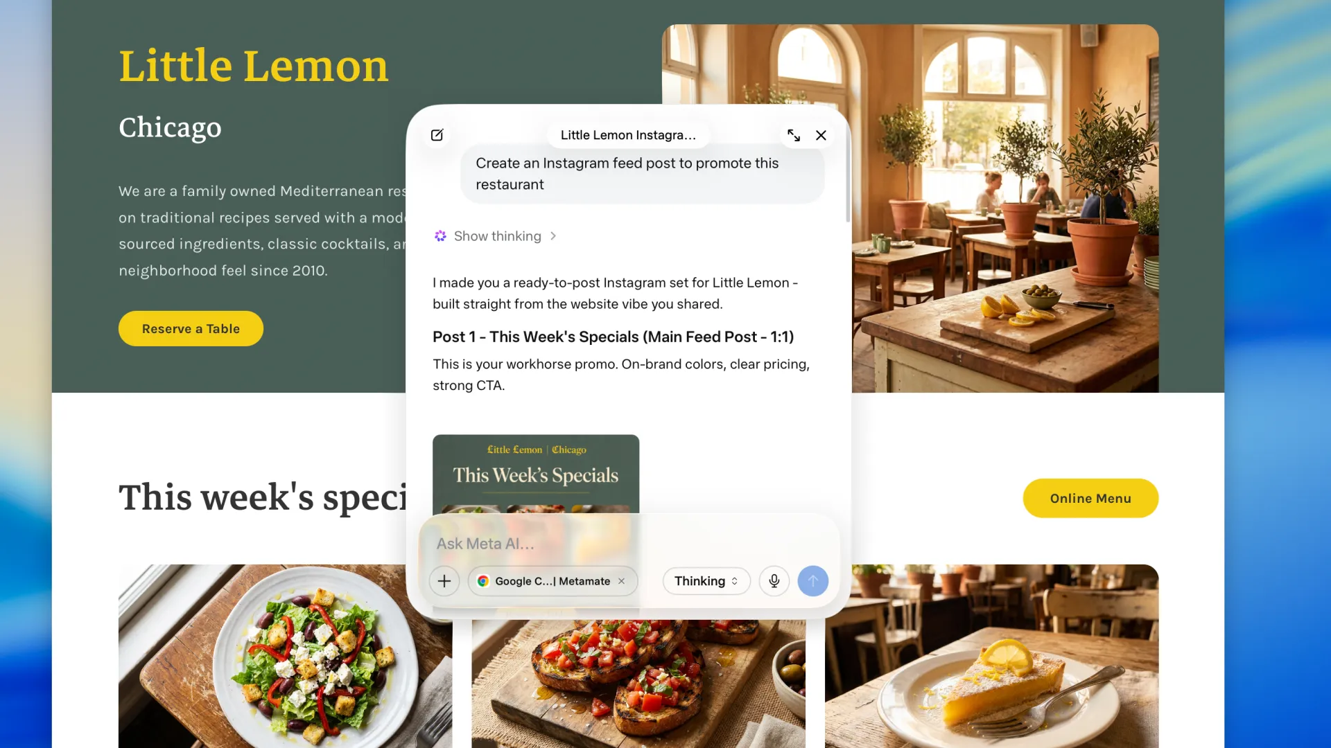 Meta lança app de IA para Mac com integração a Google Workspace e redes sociais