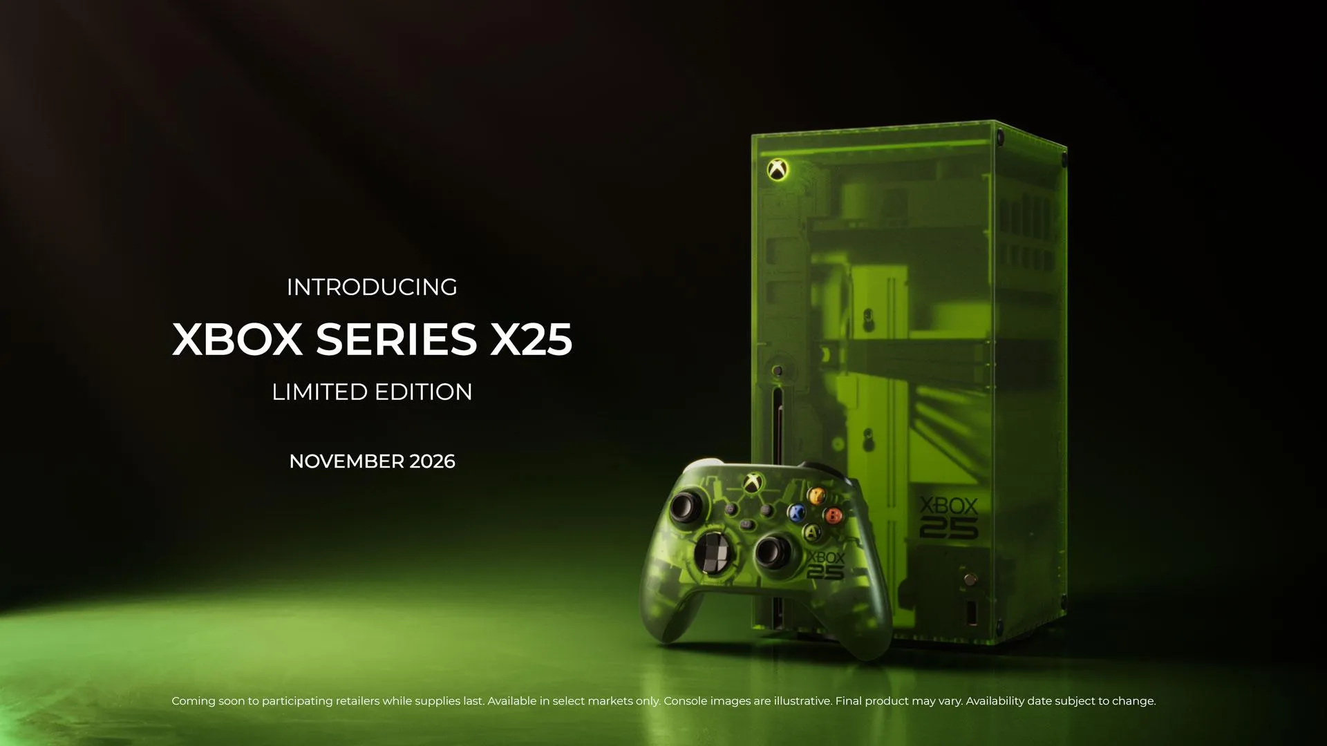 Xbox especial de 25 anos custa US$ 899 e traz design transparente inédito