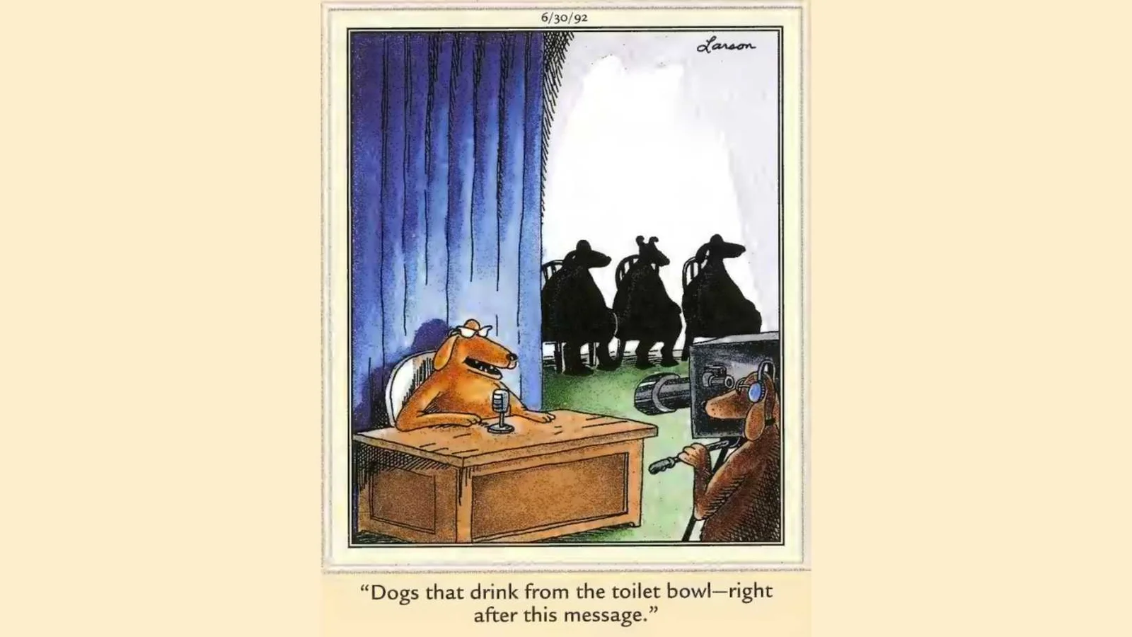 Os quadrinhos do Far Side que satirizam a televisão e continuam atuais