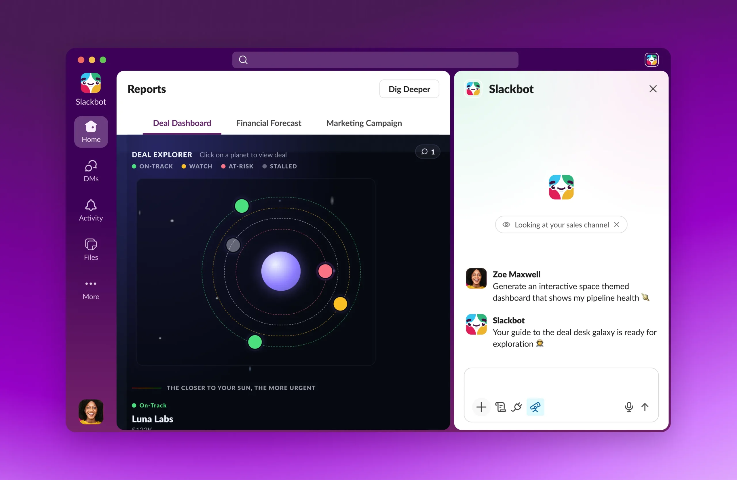 Slack lança recurso que permite criar gráficos interativos e relatórios dentro das conversas