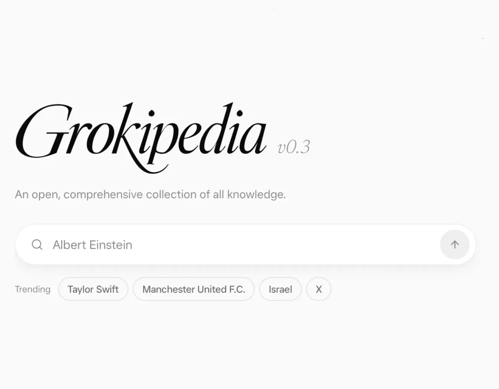 Grokipedia, a enciclopédia de IA de Elon Musk, ganha novo visual e atualizações recentes