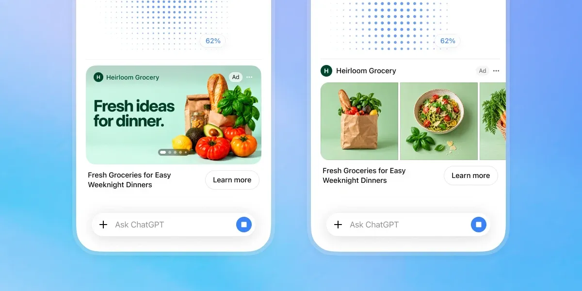 OpenAI amplia anúncios visuais no ChatGPT e começa testes nos EUA