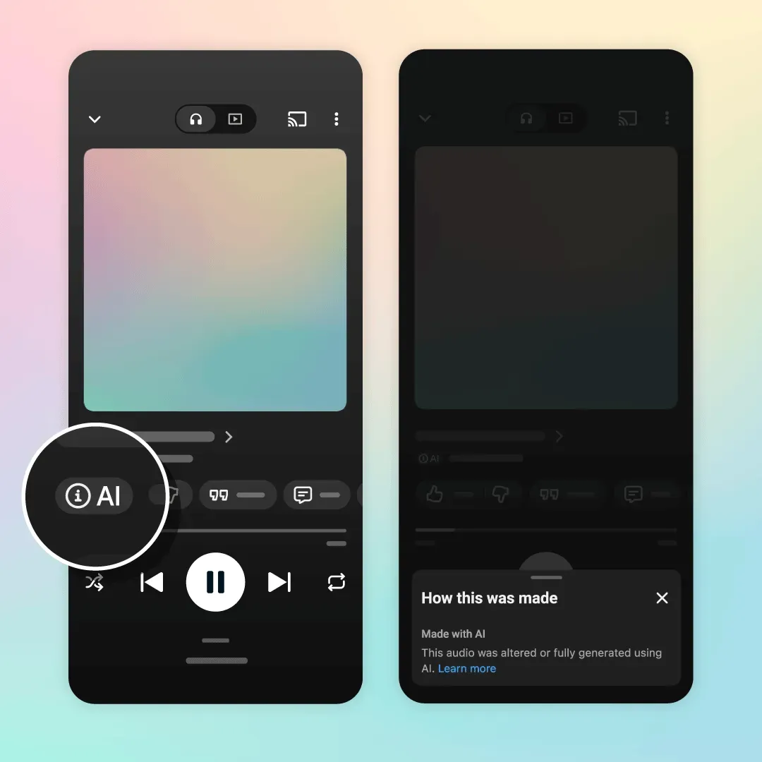 YouTube passa a identificar músicas geradas ou alteradas por inteligência artificial