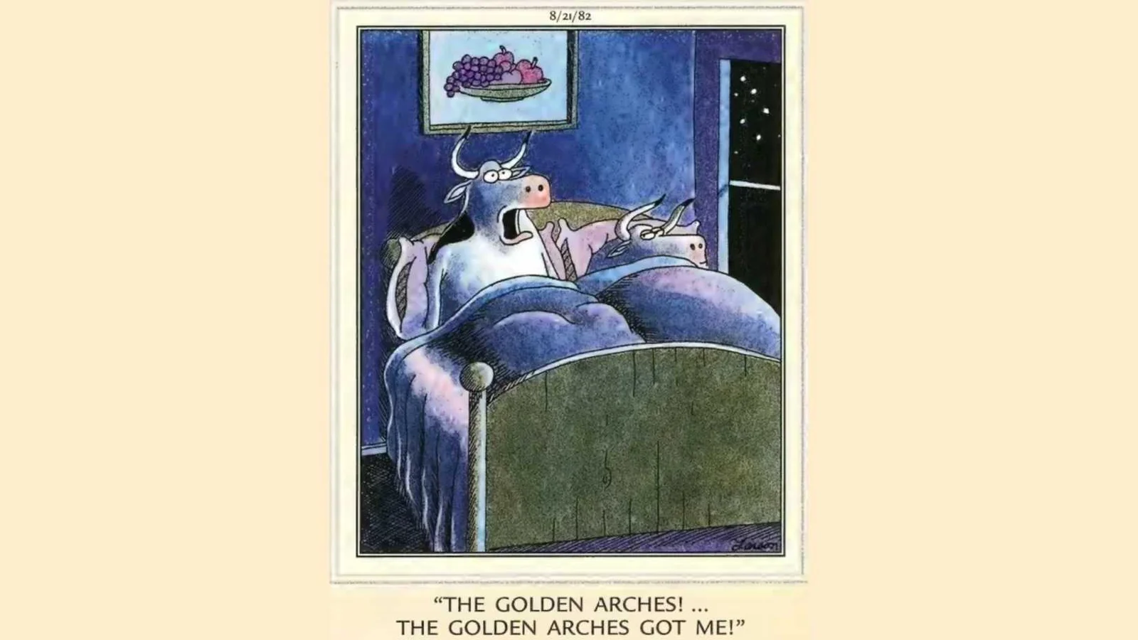 As 10 melhores tirinhas de “The Far Side” sobre vacas que misturam humor e ironia